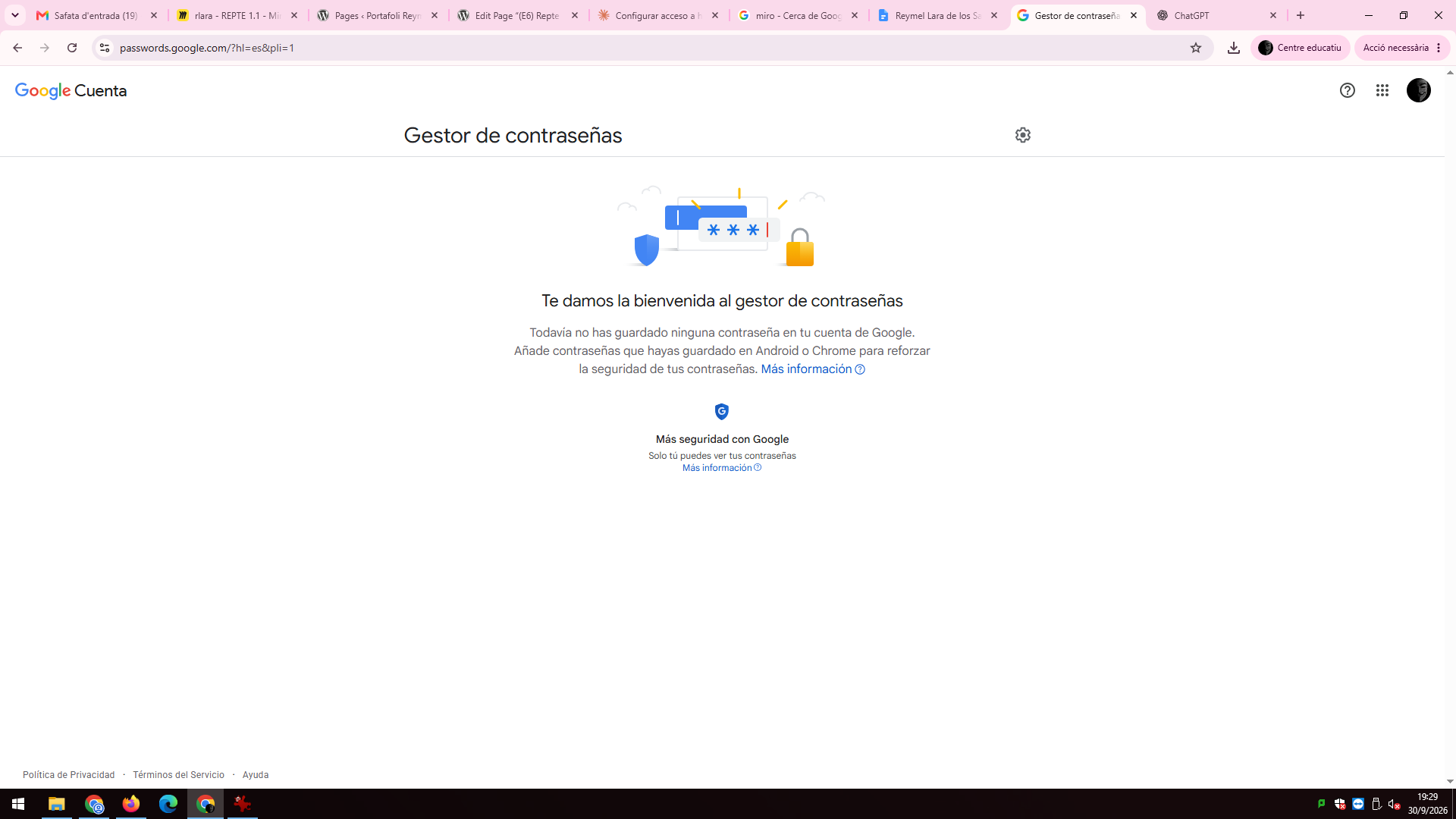 Gestor de contrasenyes del navegador