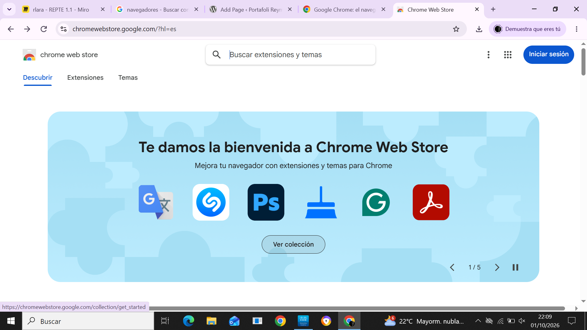 Instal·lació d’un navegador per temes professionals i acadèmics